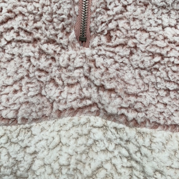 Love Tree 1/4 Zip Colorblock Sherpa ๐ Pink - Picture 8 of 13